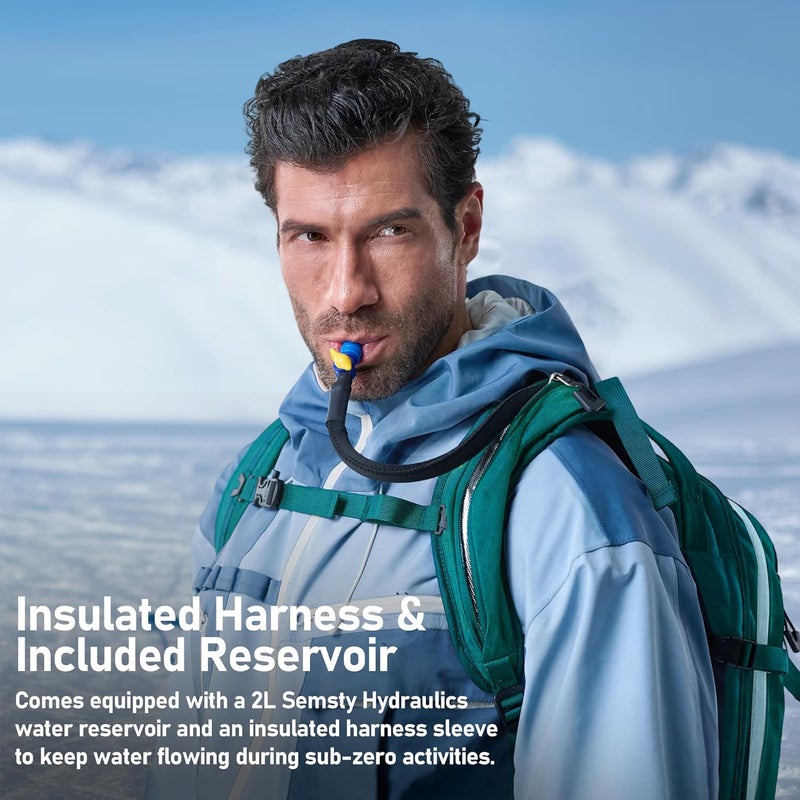 SEMSTY Ski and Snowboard Hydration Backpack - Cold-Weather Winter - 2L Water Reservoir and Insulated Harness - Image 5